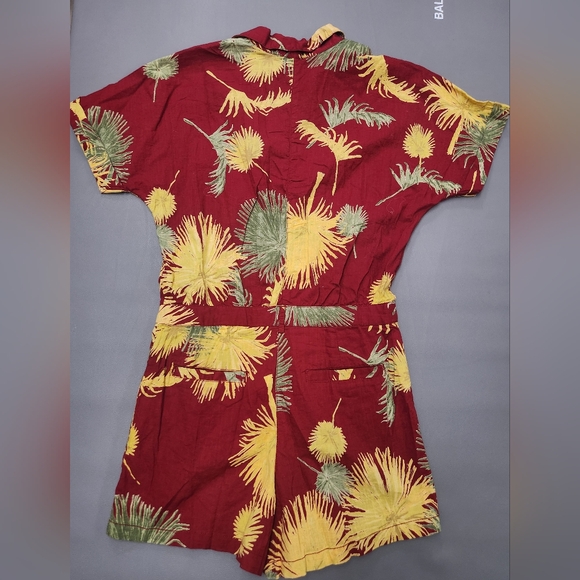 Free People Red and Yellow Floral Romper - Picture 3 of 4
